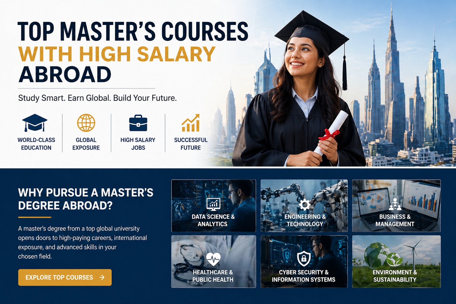 Top Master’s Courses with High Salary Abroad
